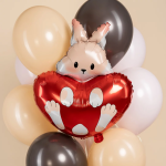 Шар (21''/53 см) Фигура, Зайка с сердечком, 1 шт. в уп., 27485