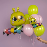 Шар (10''/25 см) Мини-фигура, Яркая гусеница, 1 шт., 902923