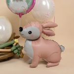 Шар (24''/61 см) Фигура 3D, Лесной Зайка, Розовый, Сатин, 1 шт. в уп., 26292P