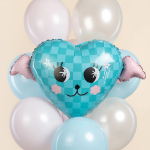 Шар (35''/89 см) Сердце, Вау, 1 шт. в уп., 943975