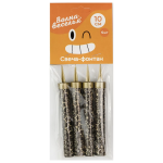 Свеча Фонтан для торта, 30 сек, Золотые звезды, Черный, Металлик, 10 см, 4 шт., ВВ003/2