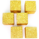 Фигура из пенопласта Куб, 5 см. Золото, Металлик, с блестками, 6 шт., 07149G
