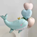 Шар (36''/91 см) Фигура, Кит в короне, 1 шт., 23874