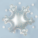 Шар (14''/36 см) Мини-фигура, Снежинка, 1 шт., 19730G