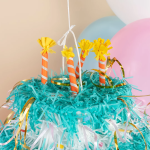 Пиньята складная, Торт и Свечи, 32*32 см, 1 шт. в упак. , 6234037-BX