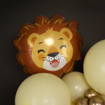 Шар (23''/58 см) Фигура, Голова, Счастливый Лев, 1 шт., 901808