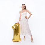 Шар (40''/102 см) Цифра, 1, Золото, 1 шт. в уп., 901761OP