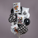 Шар (28''/71 см) Фигура, Покер, Карточная масть: Пики, Черный, 1 шт., 23581