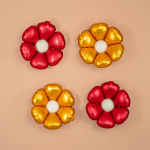 Шар (24''/61 см) Цветок, Ромашка (надув воздухом), Золото, Сатин, 1 шт. в уп., 26283P