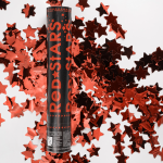 Пневмохлопушка (12/30 см), Звезды фольга, Красный, 1 шт., 823128