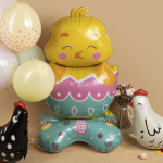 Шар 3D (58''/147 см) Фигура на подставке, Цыпленок в яйце, 1 шт. в уп., 24556