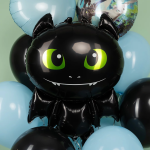 Шар (34''/86 см) Фигура, Любимый Дракон, Черный, 1 шт. в уп., 15504P