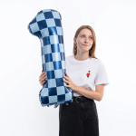 Шар (34''/86 см) Цифра, 1 Клеточки, Голубой/Синий, 1 шт. в уп., 26631