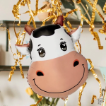 Шар (22''/56 см) Фигура, Голова, Милая Корова, 1 шт., 901874