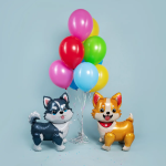 Шар (26''/66 см) Фигура 3D, Милый корги, 1 шт. в уп., 26328