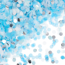 Конфетти купаж, Круг, фольга и тишью, Холодный микс, Металлик, 1 см, 50 г., 6015311