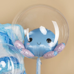 Шар (24''/61 см) Сфера, Deco Bubble (черная упаковка), Прозрачный, Кристалл, 10 шт. в уп., 5502401