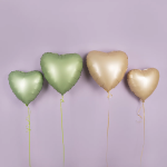 Шар (18''/46 см) Сердце, Белый песок, Сатин, 1 шт., 180000SNU