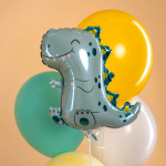 Шар (10''/25 см) Мини-фигура, Динозаврик Т-Рекс, 1 шт., 902907