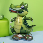 Шар 3D (23''/58 см) Фигура на подставке, Крокодил, 1 шт. в уп., 23841