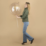 Шар (36''/91 см) Сфера, Deco Bubble (синяя упаковка), Прозрачный, Кристалл, 1 шт. в уп., 550178