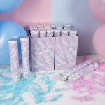 Пневмохлопушка (12/30 см), Гендер Пати, Сынок или Дочка?, Перья, Розовый, 1 шт., 823185