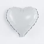 Шар с клапаном (10''/25 см) Мини-сердце, Белый, 1 шт., 27241