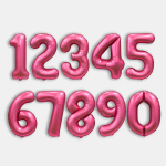 Шар (34''/86 см) Цифра, 8, Бордовый, Сатин, 1 шт. в уп., 131068V