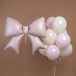 Шар (39''/99 см) Фигура, Бант, Розовый, Сатин, 1 шт. в уп., 26456