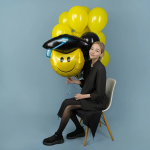 Шар (31''/79 см) Фигура, Смайл Выпускник, 1 шт., 24580