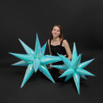 Шар 3D (26''/66 см) Звезда, Составная, Голубой, Хамелеон, 1 шт. в уп., 24913