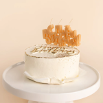 Свечи Буквы С Днем Рождения, Золото, 9,5*4,5 + 4 см, 1 шт. с держат., 5197