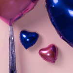 Шар (9''/23 см) Мини-сердце, Темно-синий, 1 шт., 09010BC