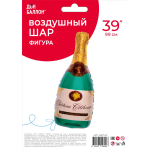 Шар (39''/99 см) Фигура, Бутылка Шампанское, 1 шт. в уп., R6714P