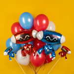 Шар (13''/33 см) Мини-фигура, Робот, Синий, 1 шт., 902892A