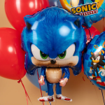 Шар (28''/71 см) Фигура, Ежик Аниме, Синий, 1 шт. в уп., 24435