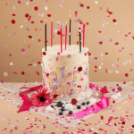 Свечи Черный/Фуше, 0,55*14,5 + 1 см, 8 шт. с держат., 630259