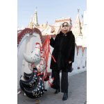 Шар 3D (23''/58 см) Ходячая Фигура, Курица, Белый, 1 шт. в уп., 24560P