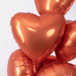 Шар (18''/46 см) Сердце, Оранжевый, Сатин, 1 шт., 201500SNA