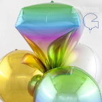 Шар 3D (18''/46 см) Сфера, Яркое золото, 1 шт., 74112G5