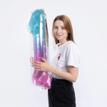 Шар (34''/86 см) Цифра, 1 Нежные искры, Розовый, Градиент, 1 шт. в уп., 131031