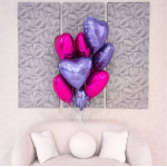 Шар (19''/48 см) Сердце, Пастельный фиолетовый, 1 шт., 758144