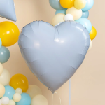 Шар (36''/91 см) Сердце, Небесный, 1 шт. в уп., 942688