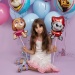 Шар с клапаном (17''/43 см) Мини-фигура, Щенок Пожарный, 5 шт. в уп., 24054