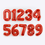 Шар (32''/81 см) Цифра, 9, Красный, 1 шт. в уп., 131389