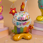 Шар 3D (22''/56 см) Фигура на подставке, Кекс на День Рождения, 1 шт. в уп., 25023