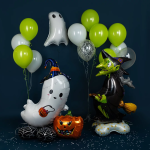 Шар 3D (49''/124 см) Фигура на подставке, Привидение с тыквой, 1 шт. в уп., 24359