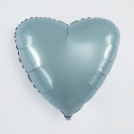 Шар (19''/48 см) Сердце, Утренний туман, Бохо, 1 шт., 228294