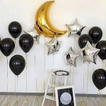 Шар (35''/89 см) Фигура, Полумесяц, Золото, 1 шт., 901555O