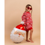 Шар (25''/64 см) Фигура, Голова, Дед Мороз, 1 шт., 25409